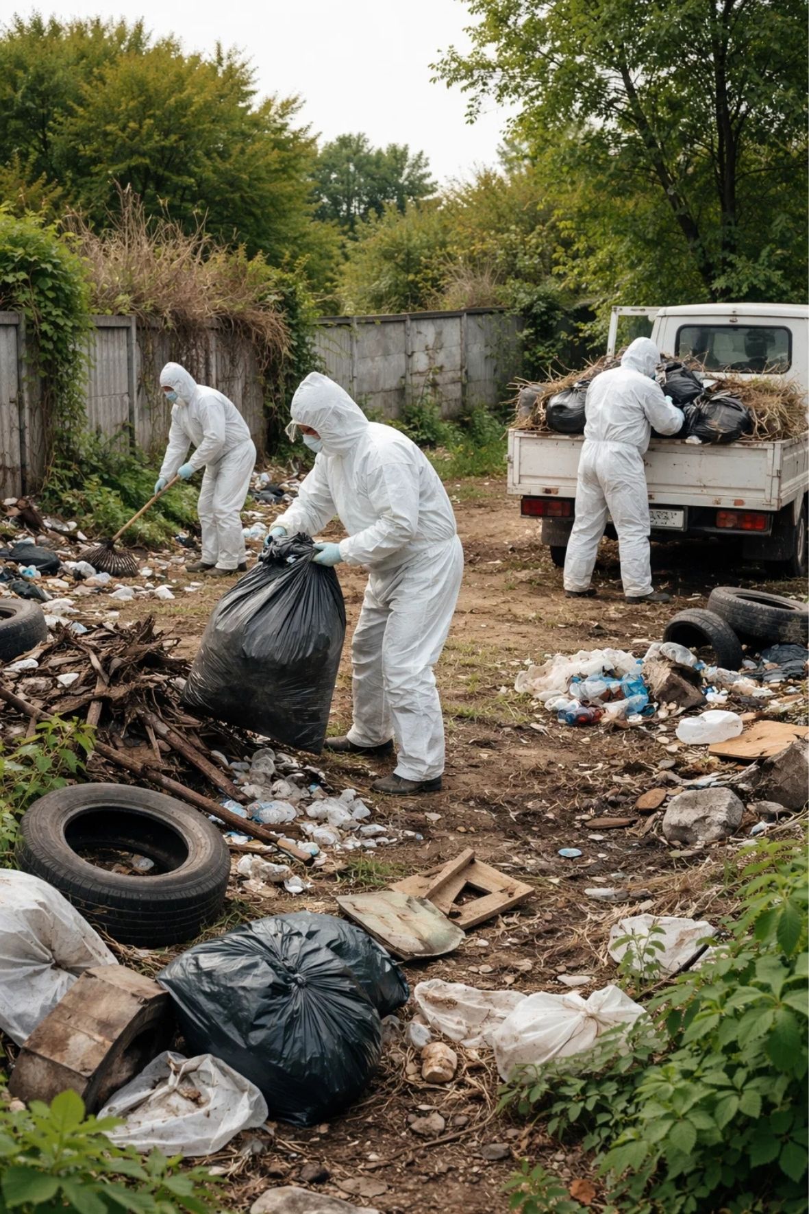 Équipe spécialisée en ramassage de débris extérieurs sur terrain privé  à Les Cèdres